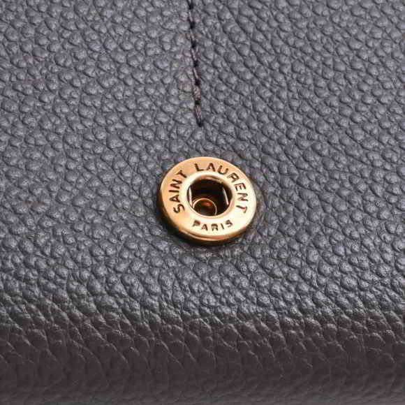 SAINT LAURENT Saint Laurent leather folio long wallet gray ladies - Picture 10 of 10